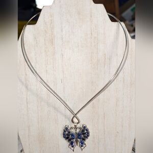 Elegant Sterling Silver Torque Collar Necklace